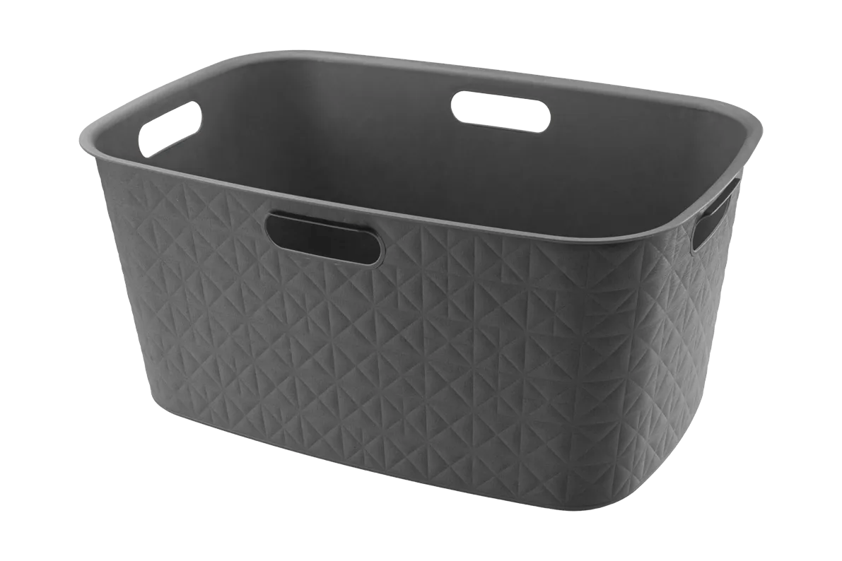 סל כביסה סופטקס 45 ליטר - אפור