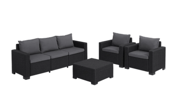 California 5 seater Lounge set - Grey - Lounge Sets
