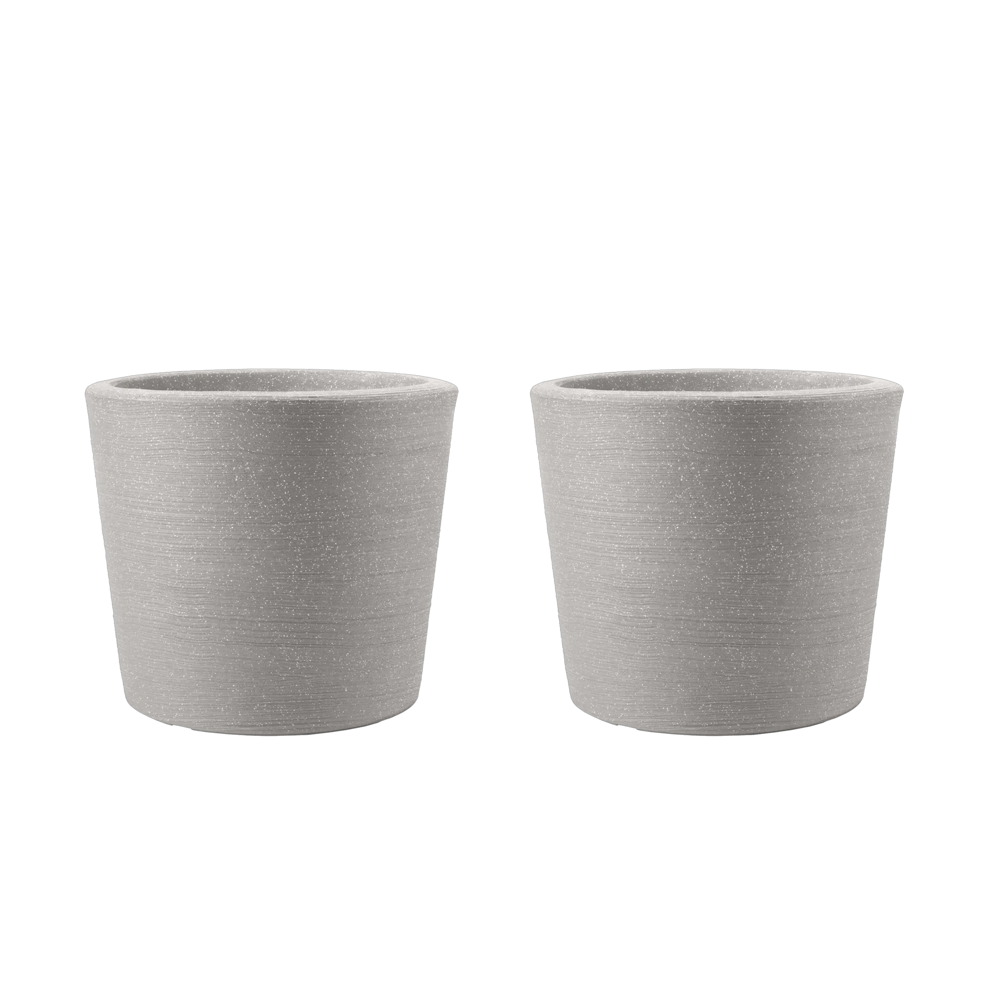 Varese Low Planter 40cm Set of 2 - Alpine Grey