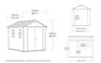 Apex 7.5x9 Storage Shed - חום אגוז