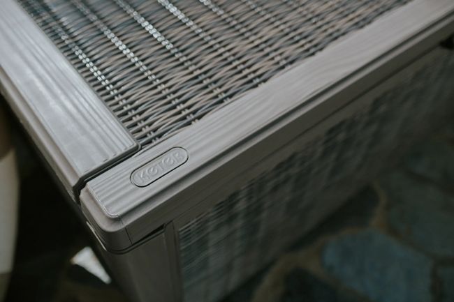 Signature 135 Gallon Large Deck Box - Mist Gray - Keter US