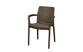 Pack de 4 sillas de exterior Bali - Marrón - Sillas de exterior