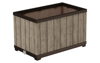 Signature Rectangular Planter  - Ashwood Brown - Gardening