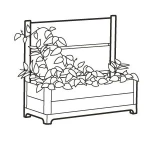 Brown Privacy Planter With Tulip-Shaped Trellis - Keter US