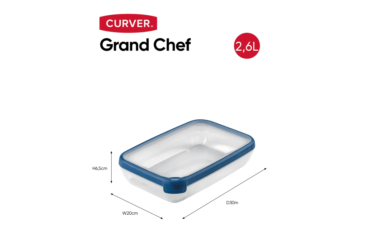 Grand Chef Vershoudbakje 2,6L - Transparant