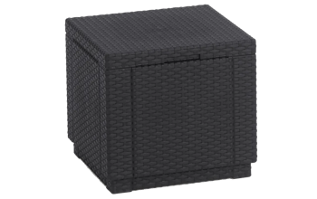 Cube Aufbewahrungstisch 42x42x39cm - Grau - Balkon-Sets und Balkonmöbel