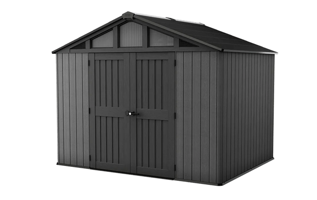 Stronghold 10x8 Shed​ - Large Storage Shed - Gray - Keter US