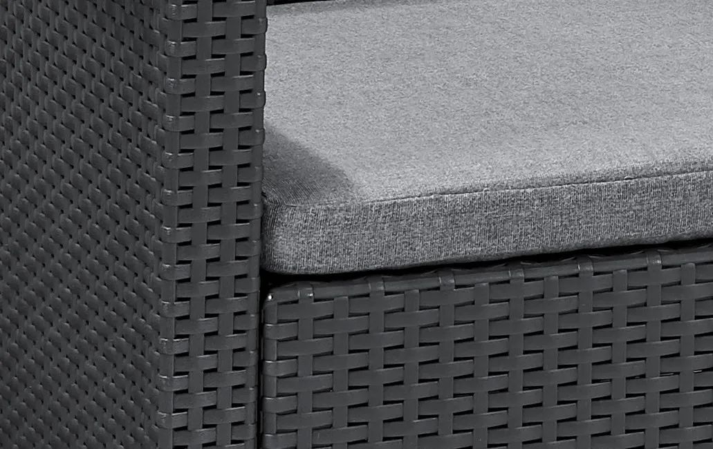 Salon de jardin Tahiti 2 places  - Graphite