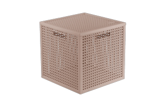 Kaya Opbergmand Cube 19L - Warm Taupe - Opbergen