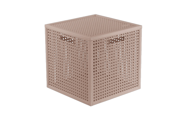 Kaya Opbergmand Cube 19L - Warm Taupe - Opbergen