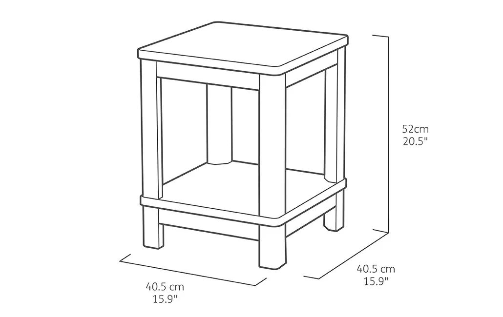 Deluxe Adirondack Two Tier Side Table - Gray - Keter US
