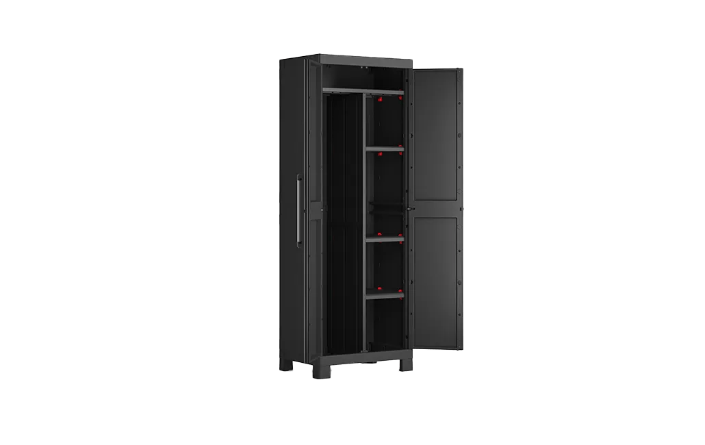 Armoire multifonction Detroit - 45x65xH182 cm - Noir