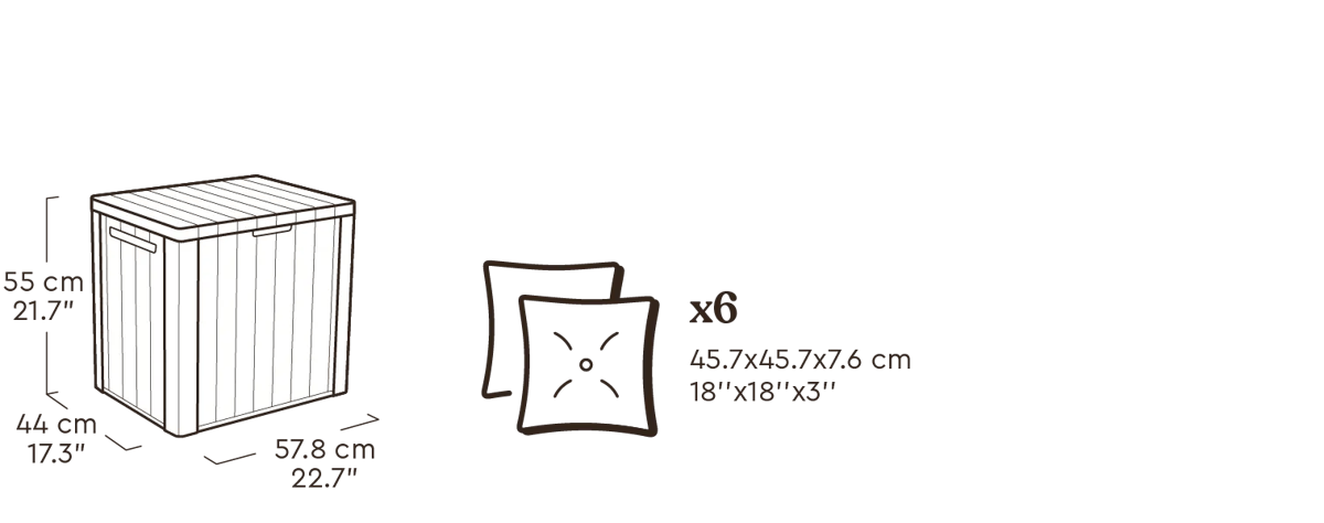 City Aufbewahrungsbox 113 L - Graphit