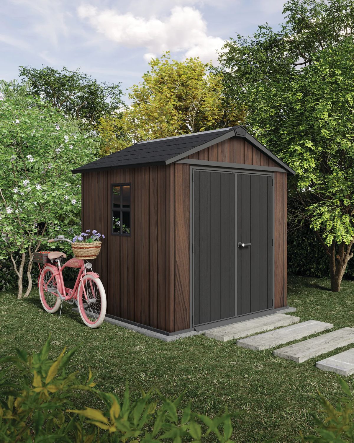 Signature Apex Shed 7.5x7ft - Rosewood