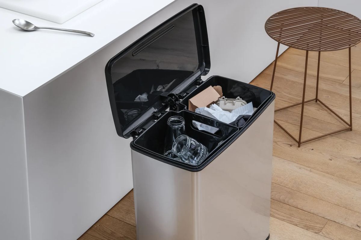 Decobin Duo Prullenbak 26L+26L - Zilver