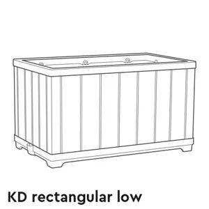 Signature Rectangular Planter  - Ashwood Brown