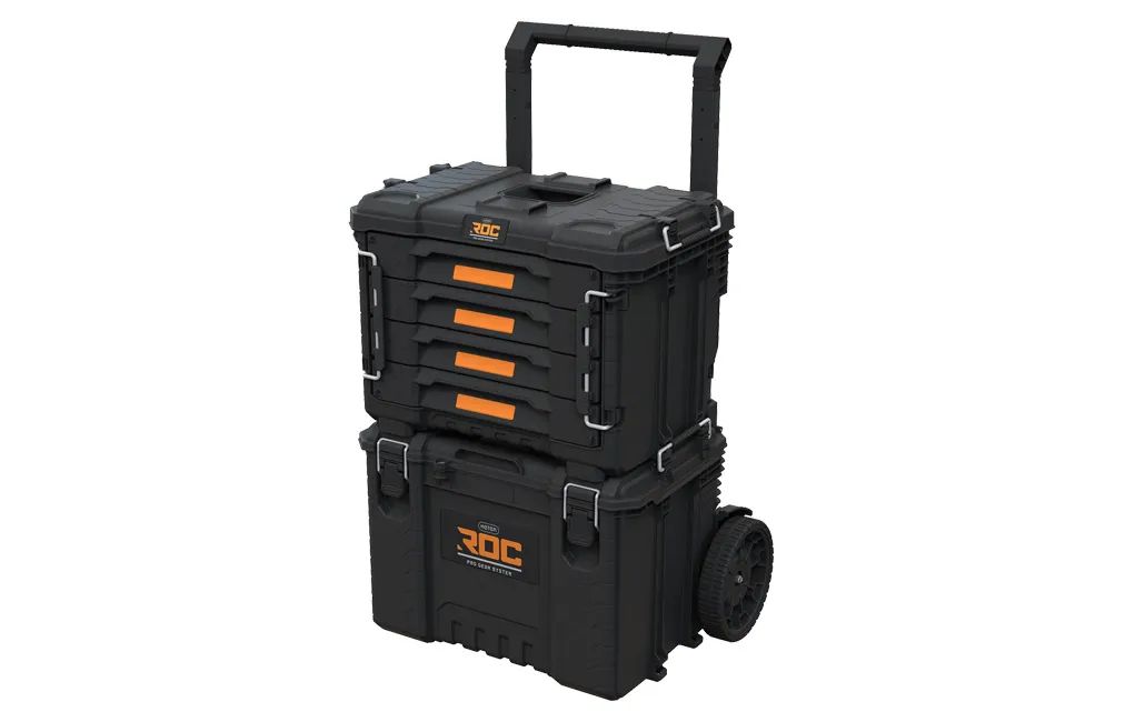 מערכת כלים מקצועית ניידת - ארגז כלים XL + 4 מגירות ROC