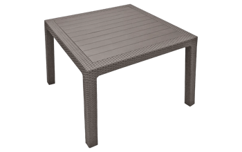 שולחן קוורטט  - קפוצ'ינו - דמוי ראטן