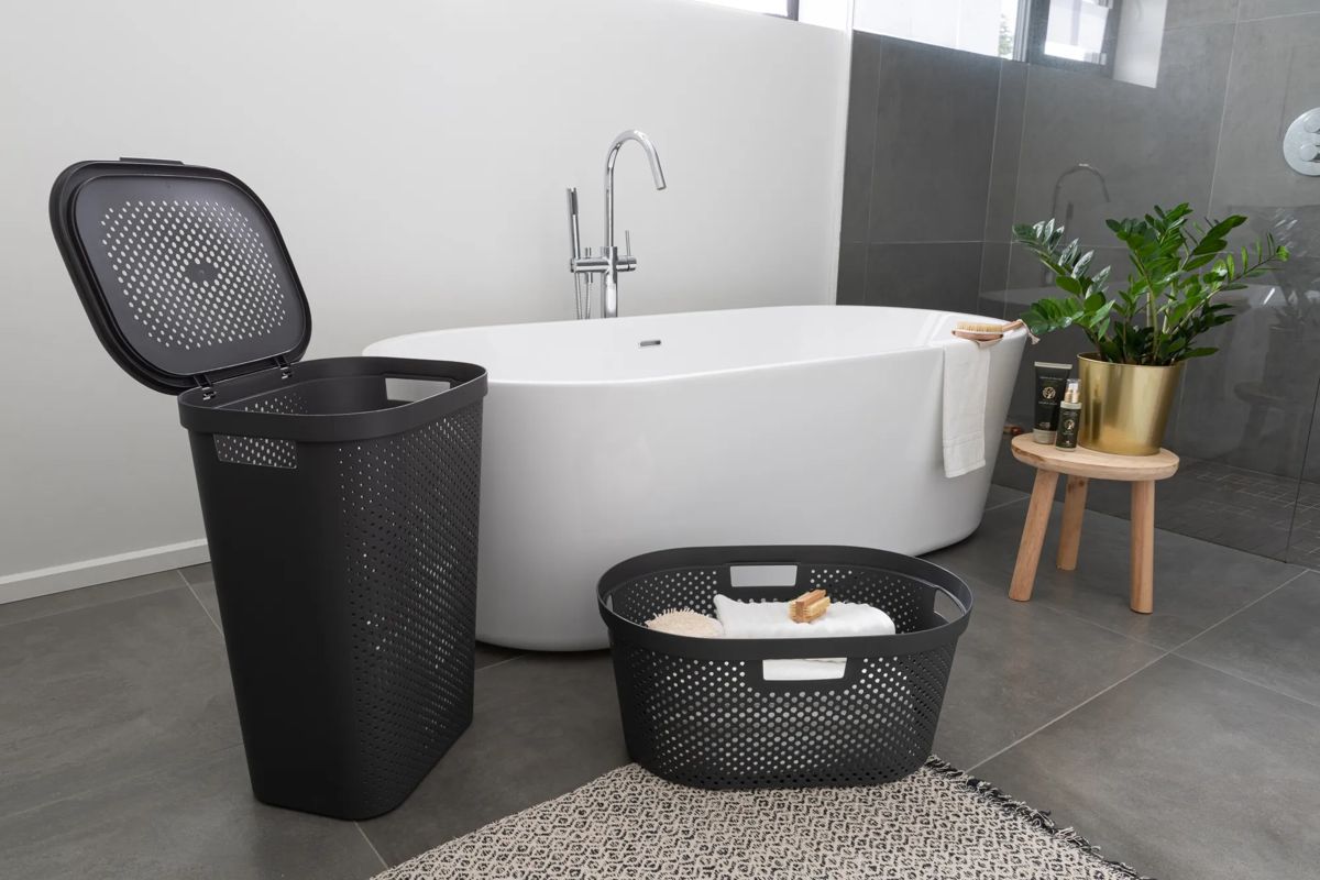 Infinity Dots Wasmand 60L - Antraciet