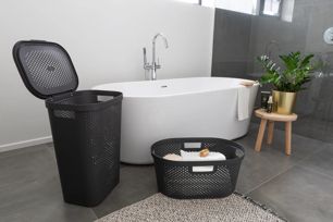 Infinity Dots Wasmand 40L - Antraciet - Wasmanden
