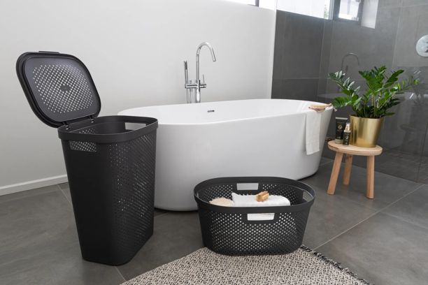 Infinity Dots Wasmand 40L - Antraciet - Wasmanden