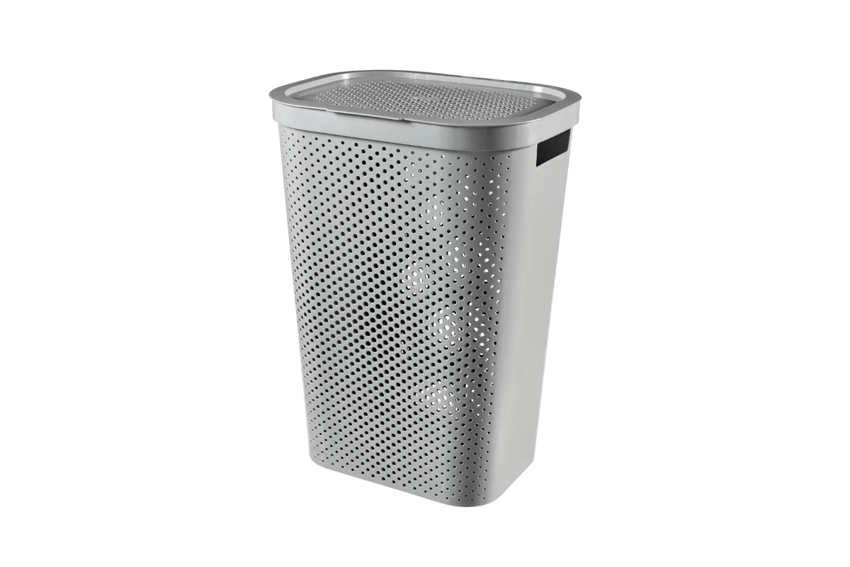 Infinity Dots Wasmand 60L - Grijs