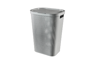 Infinity Dots Wasmand 60L - Grijs - Was verzamelen