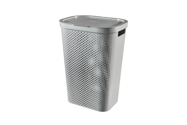 Infinity Dots Wasmand 60L - Grijs - Was verzamelen