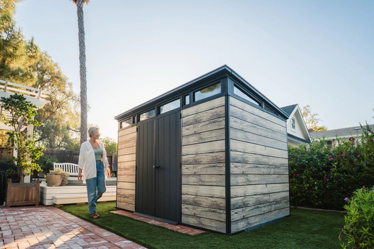 Signature Coastal Grey Large Storage Shed - 11x7 Shed - Keter US