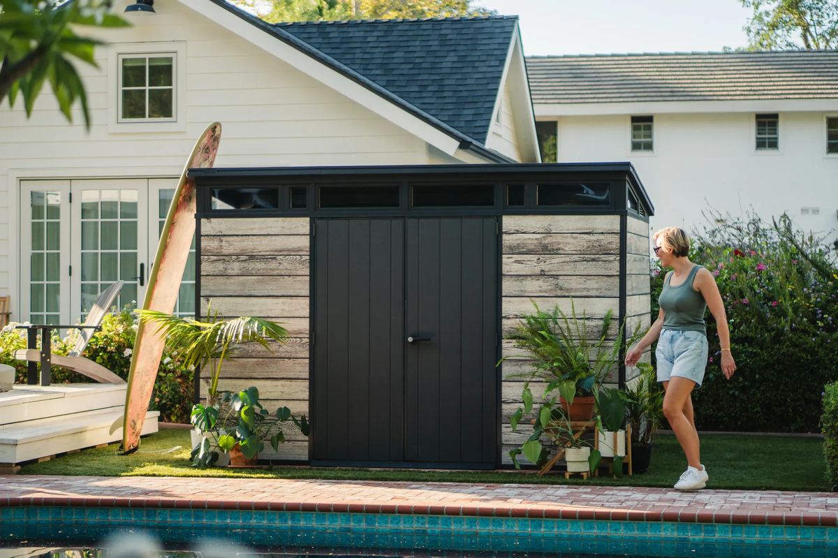 Signature Coastal Grey Large Storage Shed - 11x7 Shed - Keter US