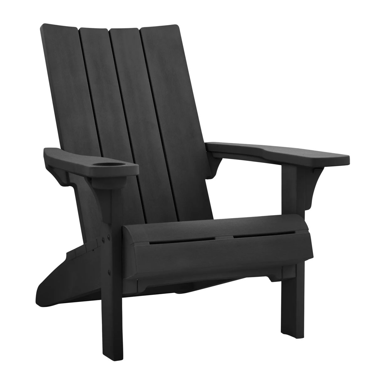 Chaise Adirondack moderne avec porte-gobelet Noire – Keter Canada