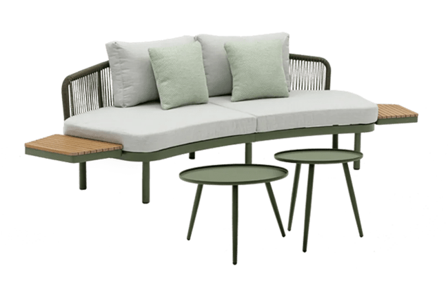 סט רביצה מרקש ירוק ספה+ שולחן קפה 50+60