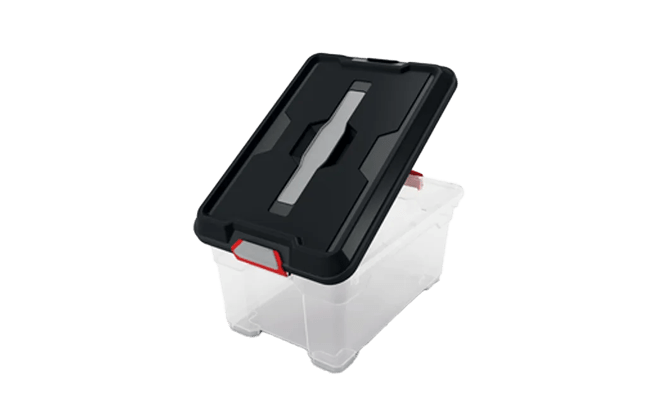 ארגז נע מובר 12 ליטר XS - שקוף\שחור