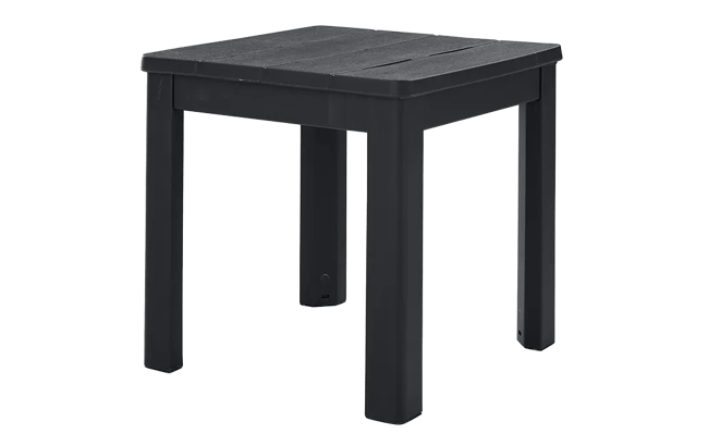 Graphite Chaise Square Small Outdoor Side Table - Keter US