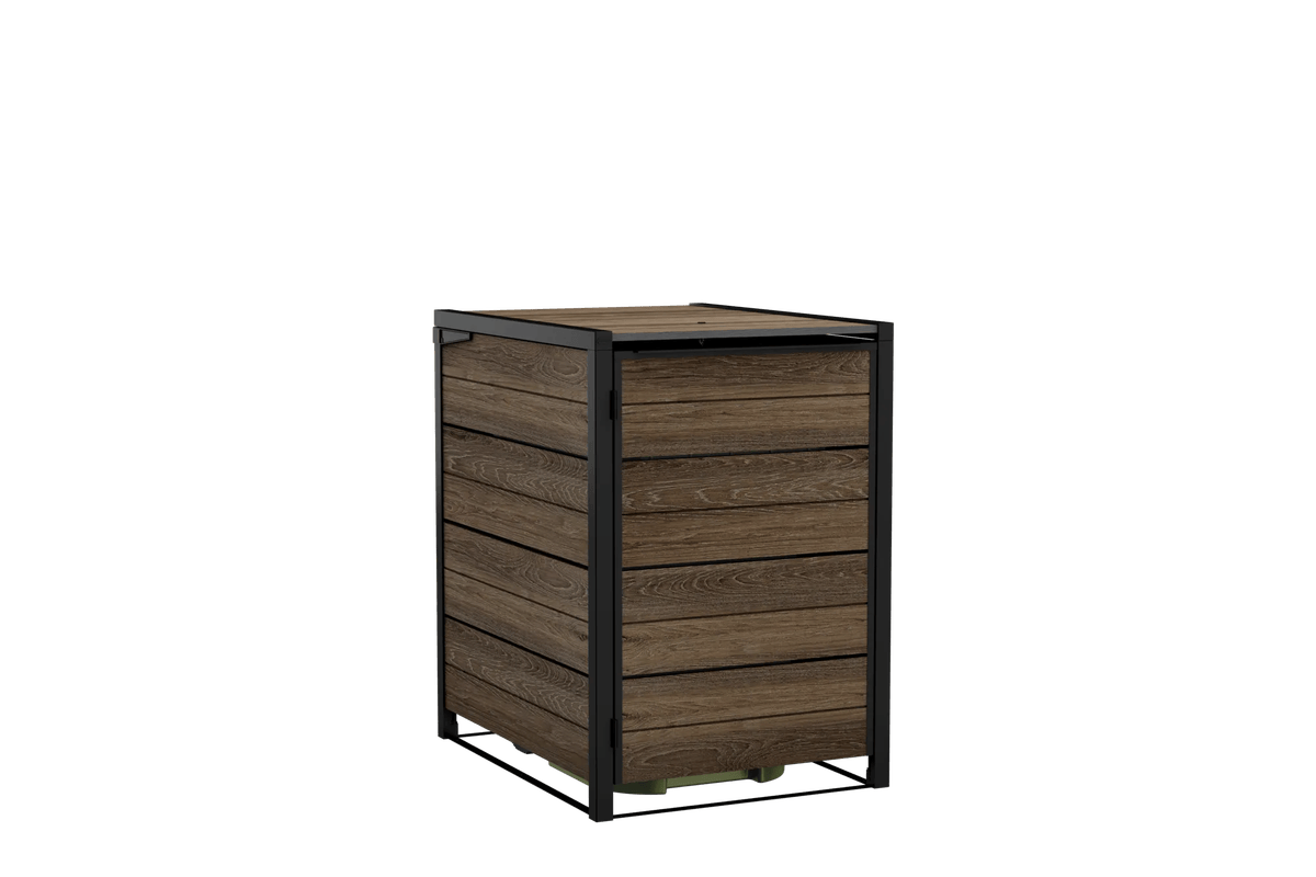 Hide Away 96 Gallon Single Trash Can Shed - Brown - Keter US