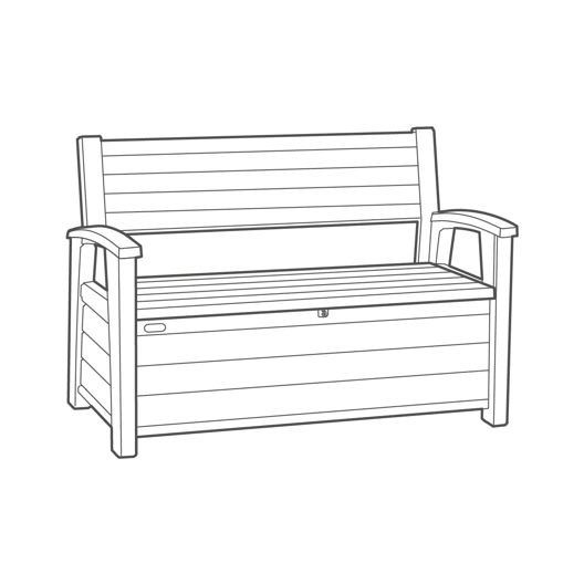 Graphite 60 Gallon Outdoor Storage Bench - Keter US