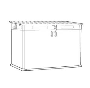 Cortina Mega Graphite Small Storage Shed - 6x3.5 Shed - Keter US