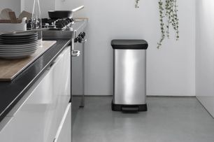 Decobin Prullenbak 50L - Zilver - Prullenbakken