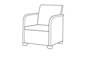 Rosalie 5 seater lounge set with storage table - Grey