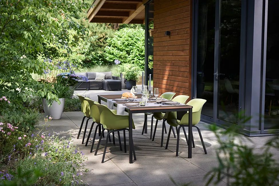 Table Porto 194cm 8 places - Marron Aspect Noyer