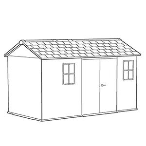 Newton Plus 1375 Tuinhuis - 413x230x246cm