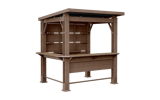 Signature 7.5x6.5 Bar Gazebo - Pine Brown