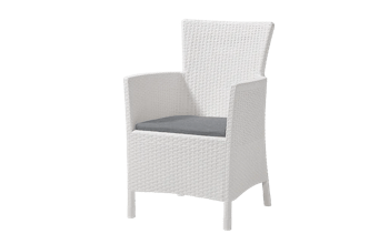 Sillón de exterior Iowa 62x60x89 cm - Blanco - Sillones de exterior