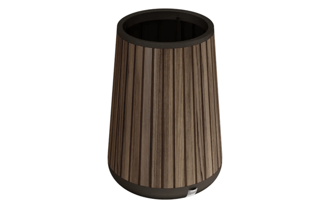 Self Watering Rosewood Brown Conical Tall Planter - Keter US