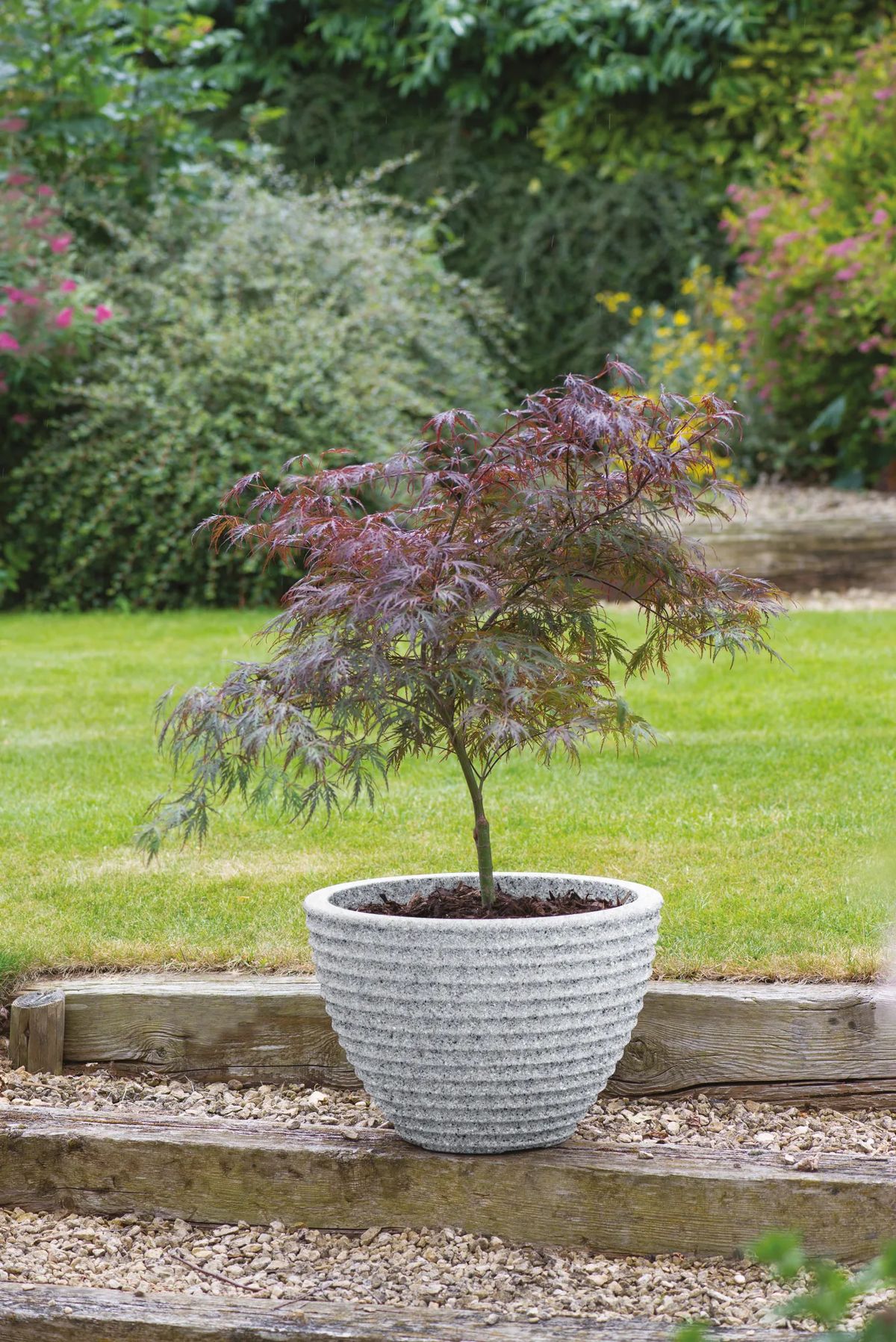 Honey Pot Low Planter 37cm Set of 2 - Alpine Grey