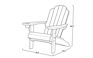 Kiawah Black Outdoor Adirondack Chair - Keter US