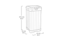 Baltimore Black Outdoor Trash Can - Keter US