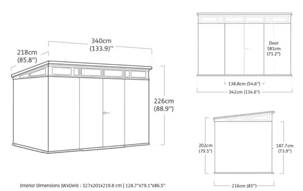 Signature Shed 11x7ft - Ashwood Brown