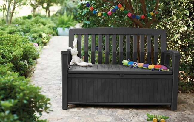 Banc de jardin Patio avec coffre 227L - Anthracite