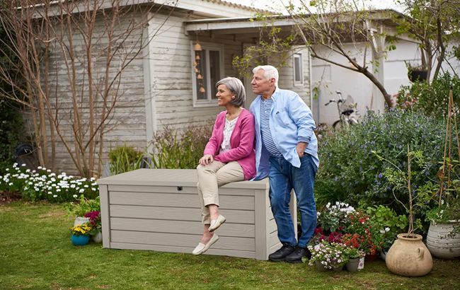 150 Gallon Outdoor Storage Box Westwood Beige - Keter US